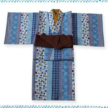 ◆男の子着物◆和風ストライプ/90-110