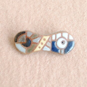 幾何学文様ひょうたんブローチ(№115)