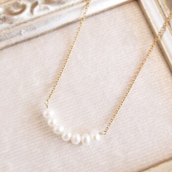 14KGF Crescent Pearl Necklaceの画像
