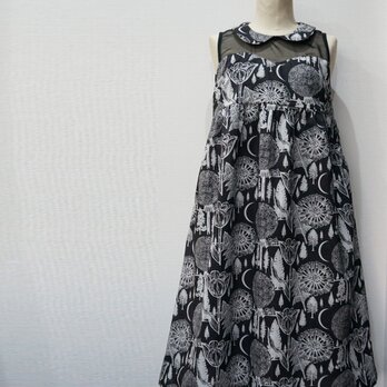 リバティ　Epicalyx ジョーゼットワンピース　ブラック