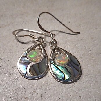 Paua Shell & Opal Drop シルバー925の画像