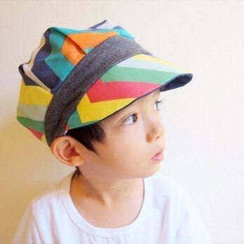 リバーシブル　キャスケット サンハット　-Rainbow-