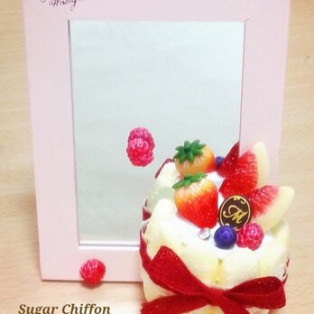 【送料無料】シャルロットケーキのスタンドミラー♡の画像