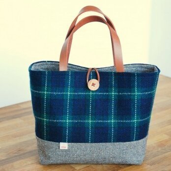 冬のちいさいトートバッグ(タータン)