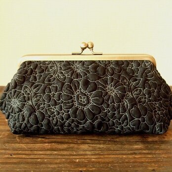 お花がまぐち　ポコポコレザーL