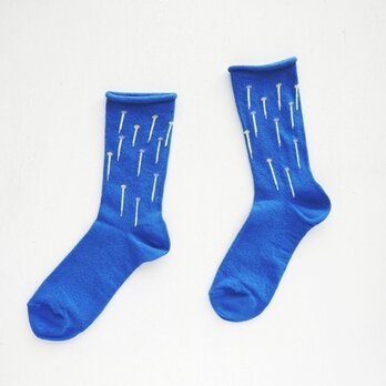 ふんわりくつした／まちばり／ビビッドブルー