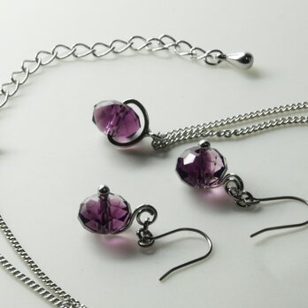 【Nさまご注文分】スワロ・ブリオレットピアス＆ネックレス