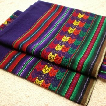 色鮮やかペルー織物作り帯（むらさき）の画像