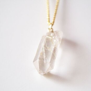 ルチルクォーツの原石ネックレス/Brazil 14KGF