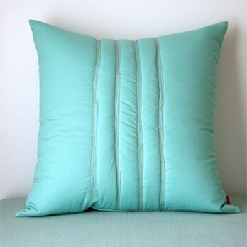 Quilt cushion (L) / jade greenの画像