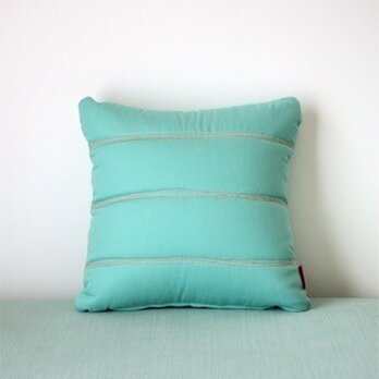 Quilt cushion (S) / jade greenの画像