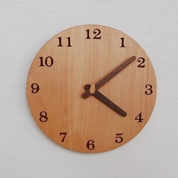 直径24cm 掛け時計 ﾌﾞﾅ【1436】