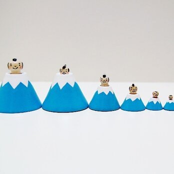 飛び出す＊七人のちょんまげ 富士山 ふんどし 侍の画像