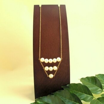 Necklace "Triangle Pearls"の画像