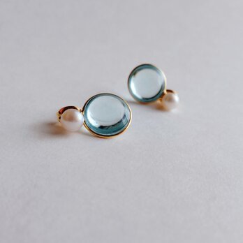 2way pearl ＋ glass - aqua blueの画像