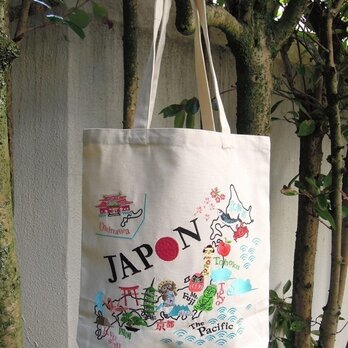 JAPON 刺繍トートバッグの画像