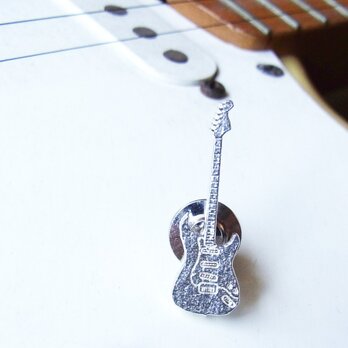 ギターのピンブローチ（ストラトタイプ）の画像