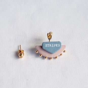 FLYING ピアス /  smoky pink × blue