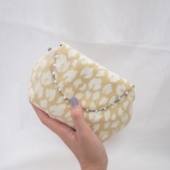 LEOPARD CLUTCH POUCH / yellow【 受注生産 】