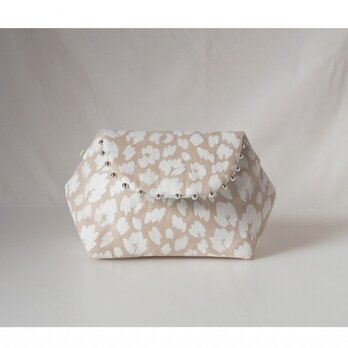 LEOPARD CLUTCH POUCH / beige【 受注生産 】