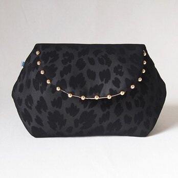 LEOPARD CLUTCH POUCH / black【 受注生産 】