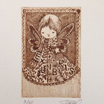 exlibris(蔵書票) 銅版画「小さい天使」の画像