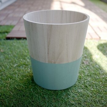 ツートーンカラーゴミバコ グリーン