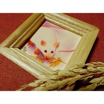 小さな染額の展覧会シリーズ（鼠のチューと秋の恵み）の画像