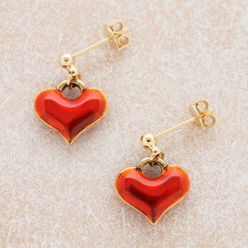 ぷっくりハートピアス