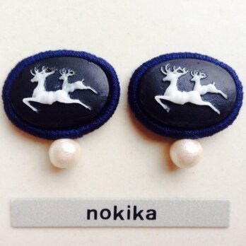 ★50%off　ブラック鹿パーツ✖︎パール