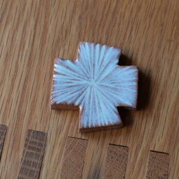 陶器のブローチ HANA  (ヘアゴム変更可)