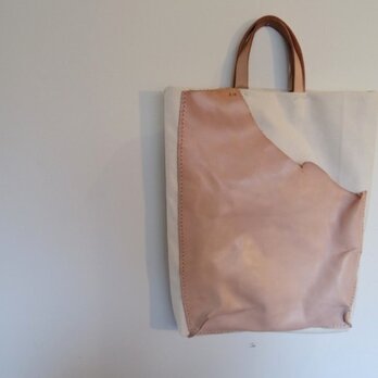 革と帆布のトートバッグ　（ヌメ）