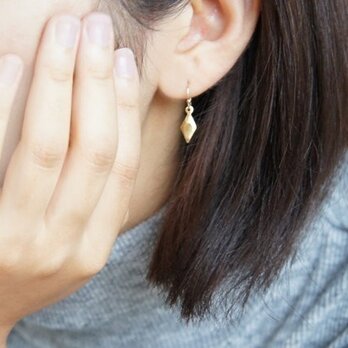 14kGF★Hammered ダイヤ・ピアス ~maia~