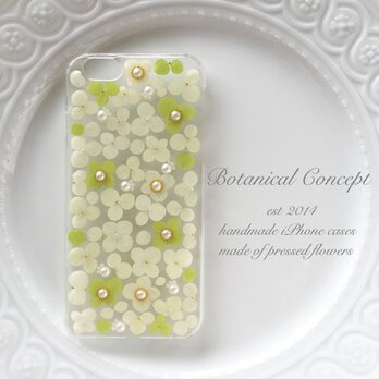 iPhone5/5s　押し花ケース　アジサイ No.3