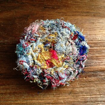 recycle silk カブトピン6cm 楕円大 5