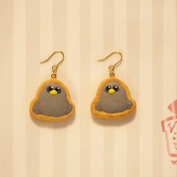 owl　クッキーピアス(プレーン)＠グレーの画像