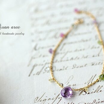 三色菫のブレスレット