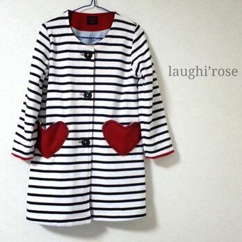 イカリボタンのスプリングコート(marine＆heart)