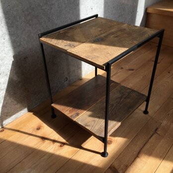 アイアン＋古民家古材のカフェテーブル【T001】