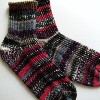 ショート丈手編み靴下【アドミラール　Rドルック 1566】の画像
