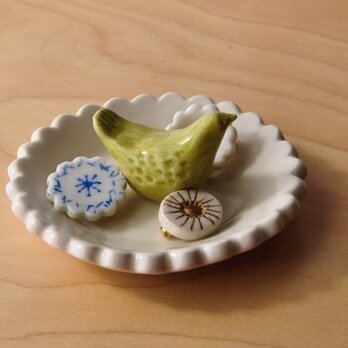 リングとあそぶアクセサリートレイ（小鳥）