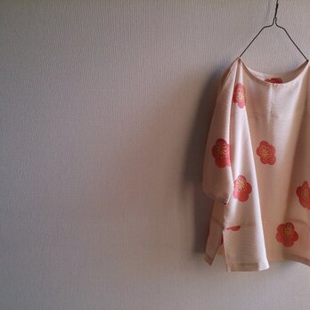 着物リメイク梅の花チュニックの画像