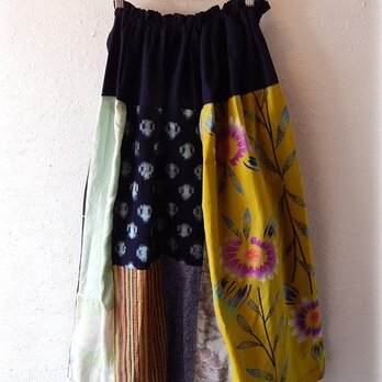 KIMONOギャザースカート　うぐいすの画像