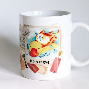 受注生産!! 猫マグカップ『コラージュ　フォト』の画像