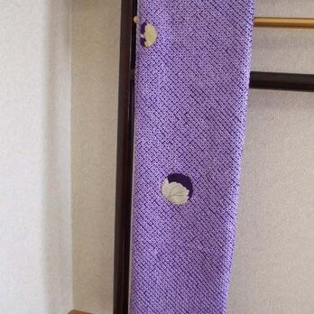 江戸紫絞りの粋なスヌード　絹の画像