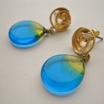 crystal swirl pierce-blue-の画像