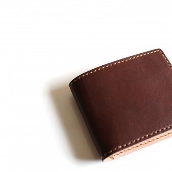 【受注生産品】二つ折り財布 ～栃木アニリン茶×栃木サドル～の画像