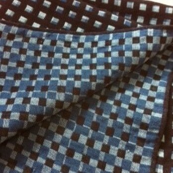 ■手織/纏う・包む・掛ける布/藍濃淡の画像