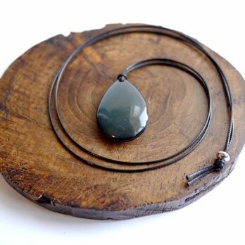 レインボーオブシディアン/シンプルネックレス 434