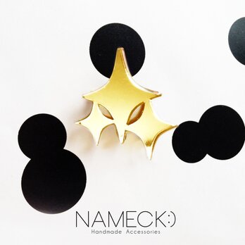 キラキラミラーのブローチ